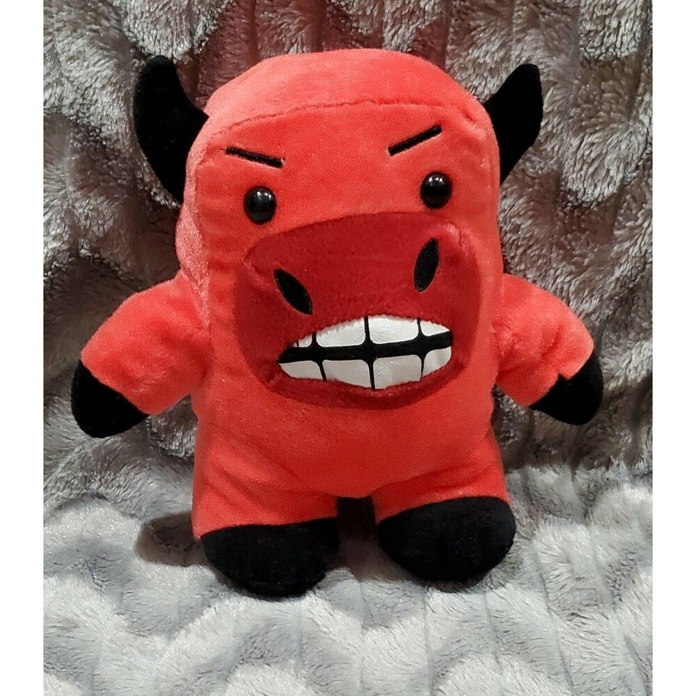 Peek A Boo Toys Red Bull Cow Plush Stuffed Animal Toy 10"